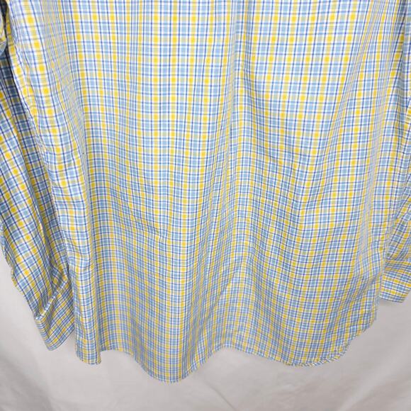 Peter Millar Button Front Men's Plaid Long Sleeve 100% Cotton Shirt Size Large - Picture 9 of 9